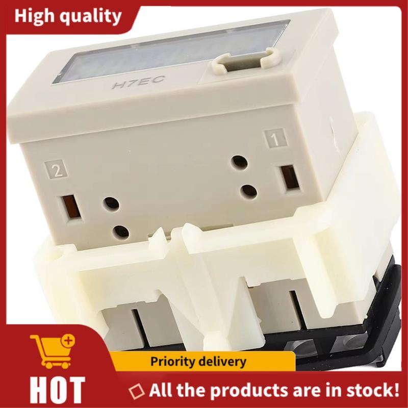 Bộ tổng hợp bộ đếm điện kỹ thuật số H7EC NV DC 6-36V mới với màn hình LCD 8 chữ số