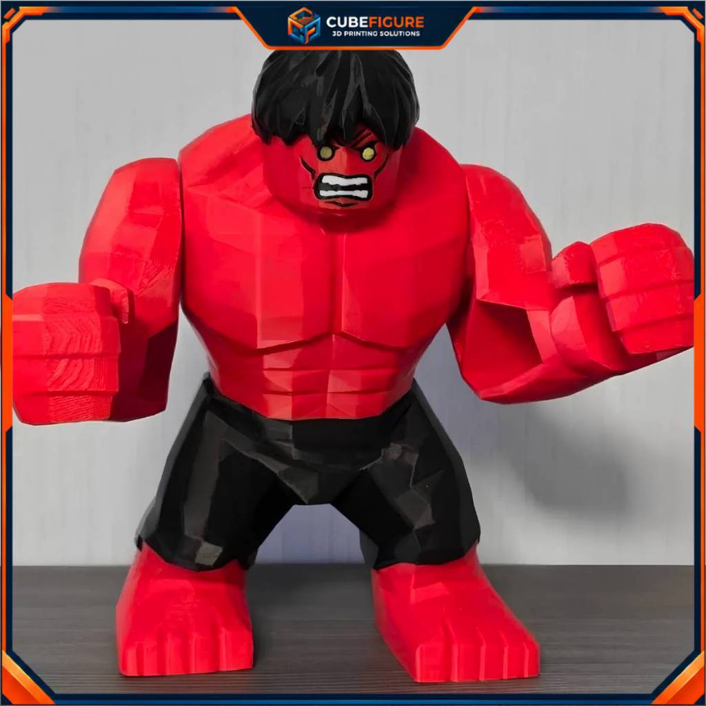 [500%] Mô hình BRICK RED HULK - CUBE FIGURE [21 cm] - [MaVel]