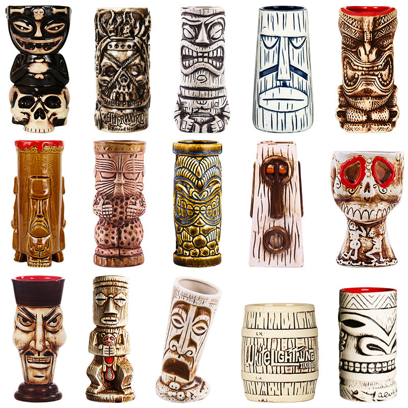 Một Hawaii Cocktail Cốc Sáng Tạo Cốc Gốm Tiki Bar Tiki Cốc Zombie Cốc Gốm Cốc emn Jimei Shop