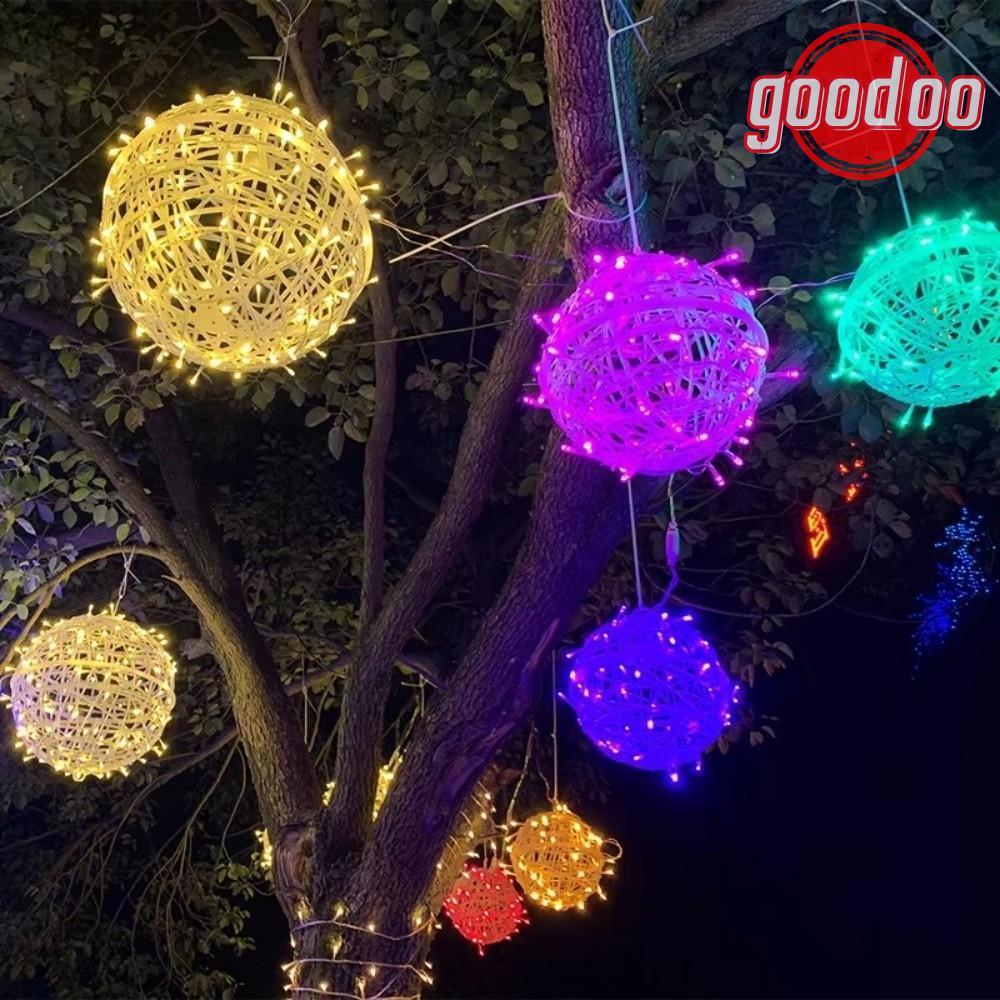 GOODOO Festoon Mây Bóng Đèn, Bóng Mây 20 / 28CM Trang Trí Sân Vườn Đèn Treo, Năm 220V LED Ramadan Fe