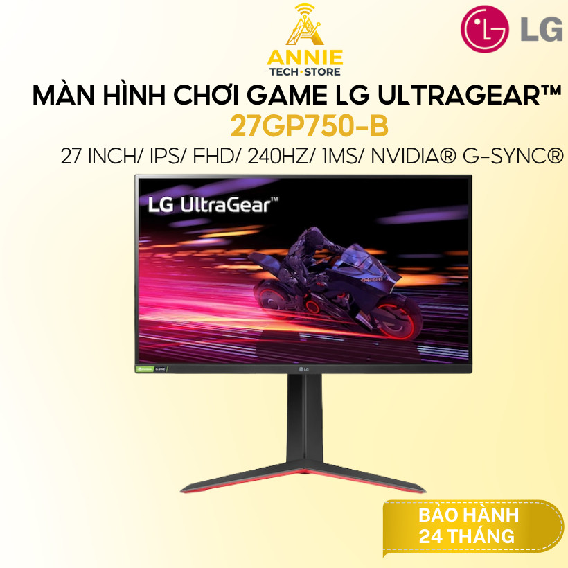Màn hình chơi game LG UltraGear™ 27GP750-B Full HD 240Hz IPS 1ms 27" G-Sync - Hàng Chính Hãng