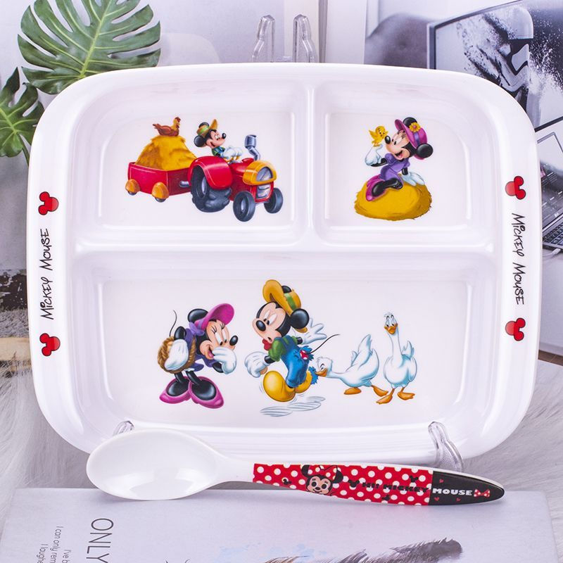Children's cartoon-style breakfast fruit10tttb Multi-compartment high-density plate in stock, divide