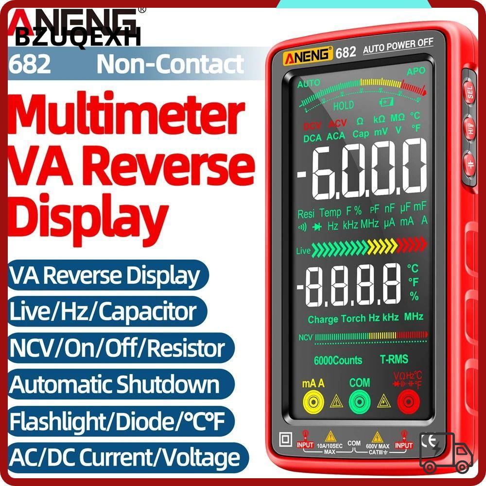 BZUQEXH AC / DC Ampe kế True RMS Độ chính xác cao ANENG 681 682 Máy kiểm tra điện áp