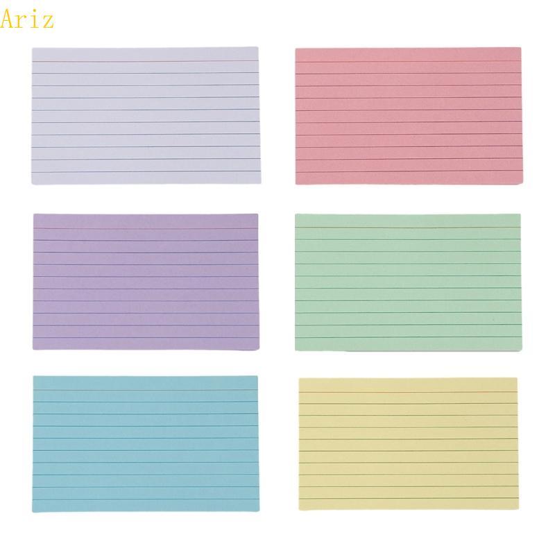 Arizo 50 tờ thẻ ghi chú 3x5 inch chỉ số rộng lót học tập ghi chú