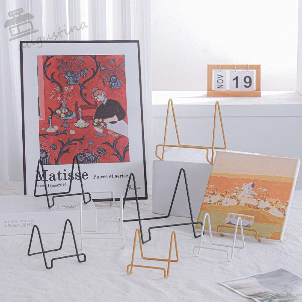AUGUSTINA Iron Magazine Rack, File Photo Book Storage Rack, INS Collection Hình Ảnh Báo Hiển Thị Giá