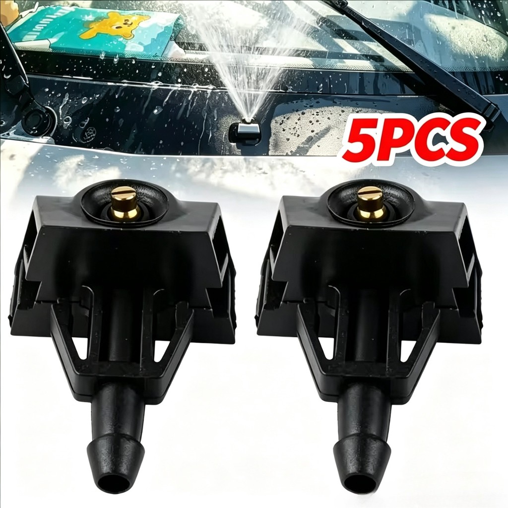 1 / 3 / 5 CÁI - Vòi phun nước rửa kính chắn gió ô tô PP màu đen Cửa sổ phía trước Kính lau nhà Jet 2