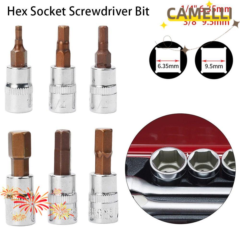 CAMELLIK3 1 Cái Ổ Cắm Vuông, H3 H4 H5 H6 H7 H8 H10 Cờ Lê Trình Điều Khiển Bit Hex Ổ Cắm Tua Vít Bit,