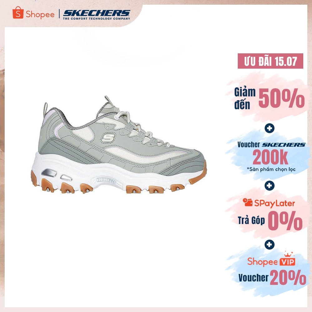 [ĐỘC QUYỀN ONLINE] Giày Thể Thao Nữ Skechers Sport D'Lites Popular Vote-150241-GRMT Air-Cooled Memor
