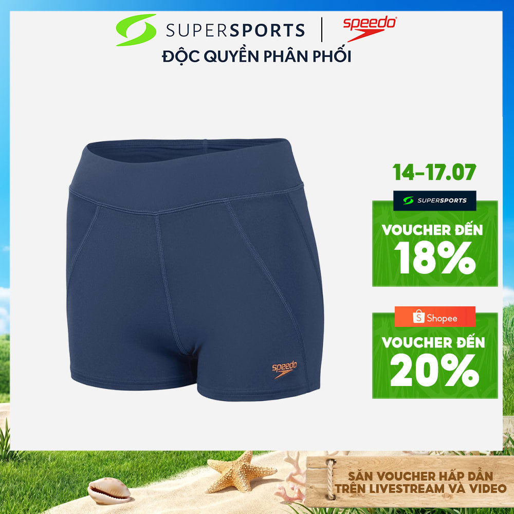 Quần Bơi Chống Nắng Nữ Speedo Panel Printed - Xanh Dương - 8-00308717204