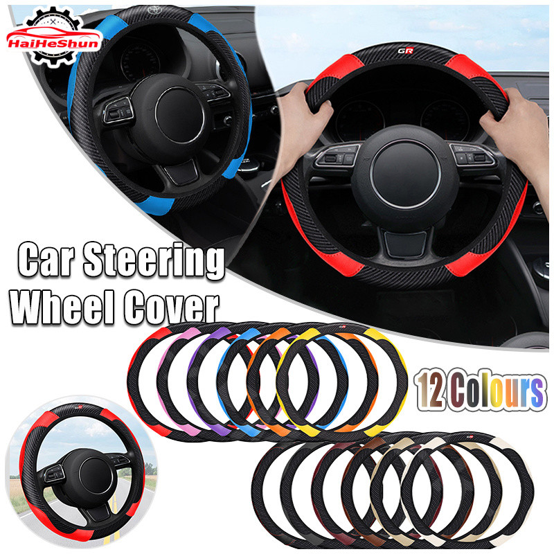 Toyota GR Đa Năng Ô Tô Bọc Bọc Carbon 6d Da Pu Chống Trơn Trượt Vô Lăng Bao Tất Cả Các Mẫu Cho Xe To