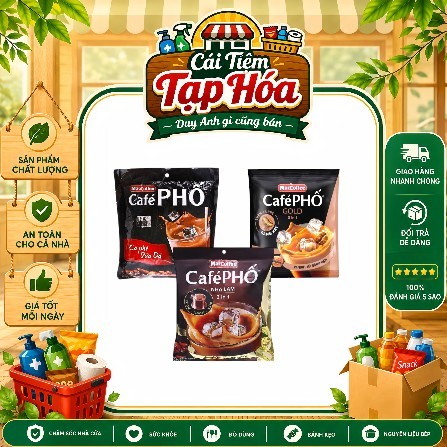 [GÓI LỚN] Cà Phê Hòa Tan MacCoffee Café Phố – Sữa Đá | Gold | Nhà Làm
