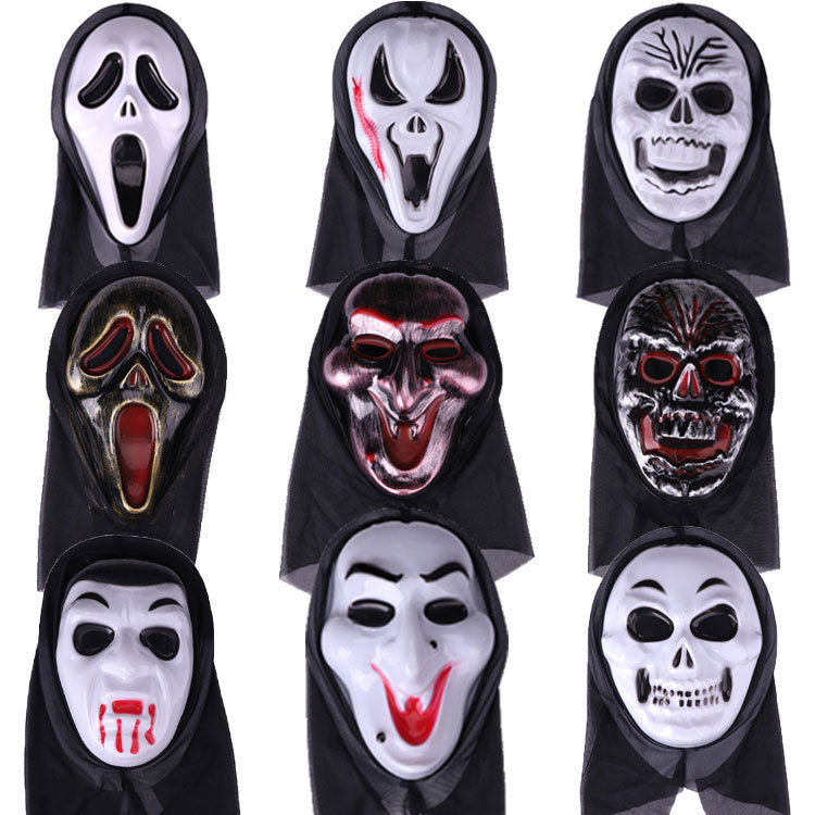 Halloween Kinh Dị Mặt nạ Đảng Hóa Trang Prank Mặt La Hét Áo Chui Đầu Mặt nạ Skeleton Ghost Mask 07.2