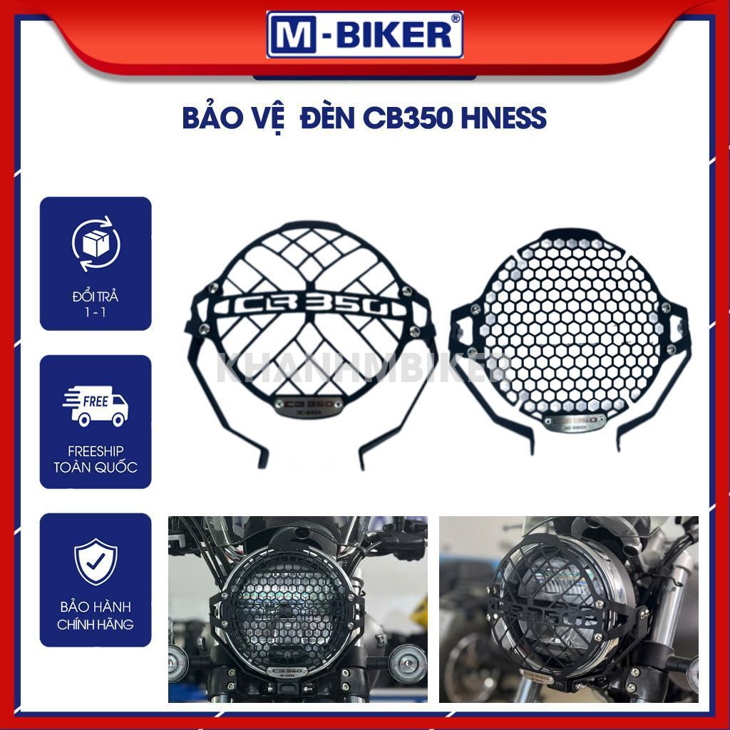 Bảo vệ đèn Honda CB350 Hness - Che đèn CB350 chính hãng từ M-Biker