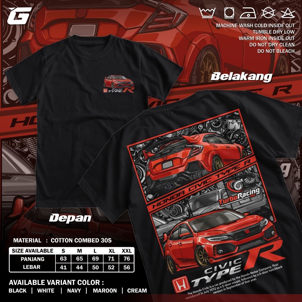 Áo thun Honda Civic Type R Turbo Racing Microfiber Jersey