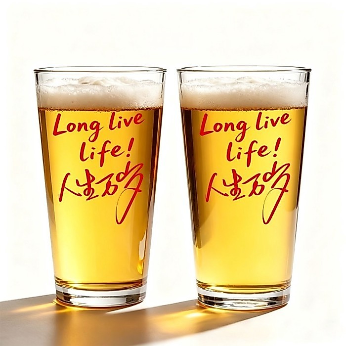 Công suất lớn Long Live Life craft cup Asahi beer cup cốc rượu sáng tạo phong cách Nhật Bản 2026 cố