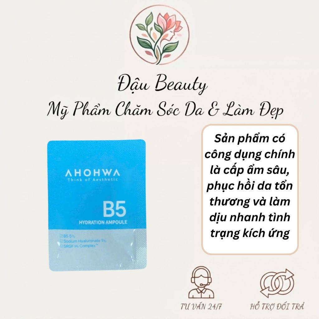 [ 1 gói ] Serum Tinh Chất Phục Hồi B5 Ahohwa Hydration Ampoule 3ml