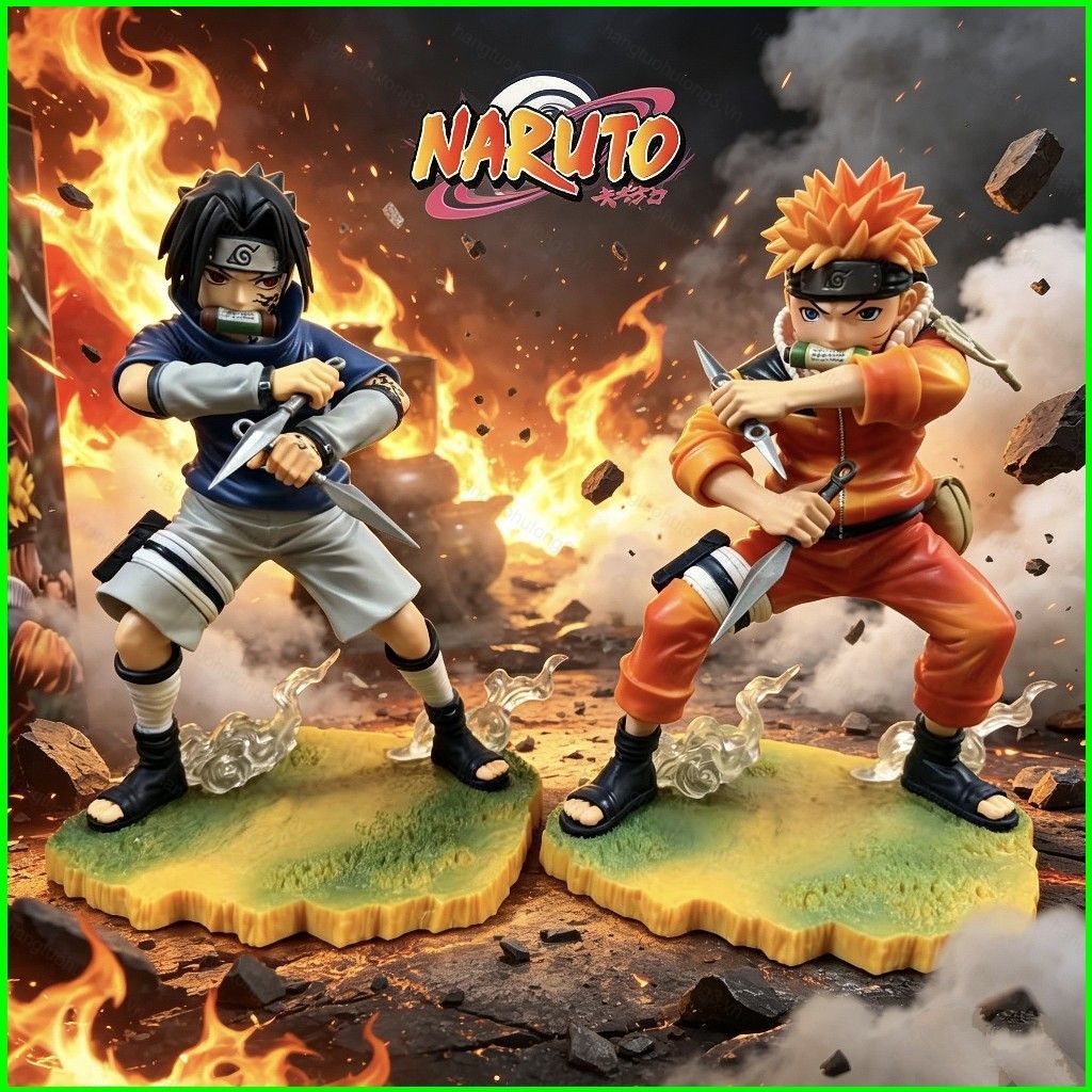 HT3 Naruto Shippuden Naruto Uzumaki Sasuke Tuổi Thơ Nhân Vật Hành Động Kunai Trận Tư Thế Anime Đồ Ch
