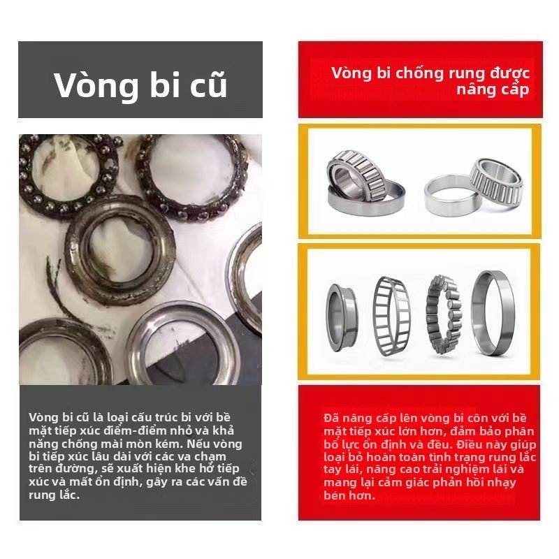 Vòng bi cổ phốt côn xe máy Changjiang 400 450 650 700 CJ750 lái mượt mà chịu lực tốt
