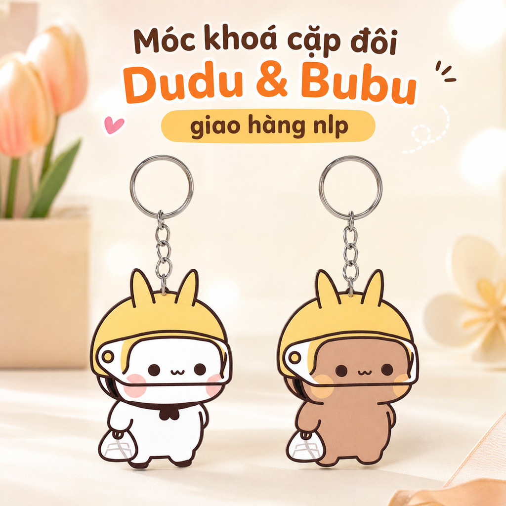 Móc khoá cặp đôi Dudu & Bubu giao hàng nlp