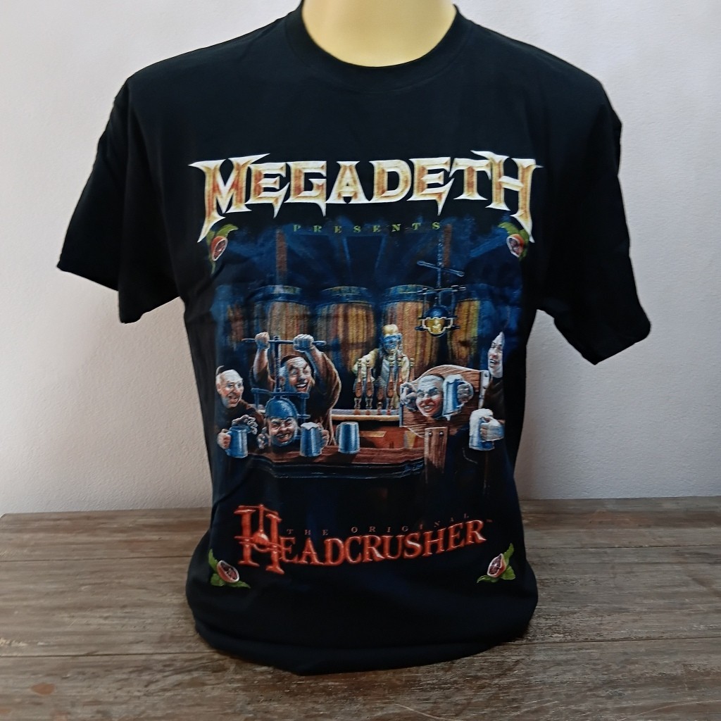 Áo thun nam Megadeth Head Crusher Pattern 1 Cotton Rất thoải mái khi mặc thời trang Không cần sắt.