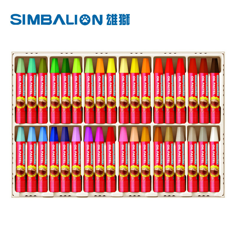 Sư Tử 24 Màu 48 Màu Dầu Pastel Trẻ Em Tranh Crayons Graffiti Bột Crayons Nhiều Sắc Dính Dầu Màu Nặng