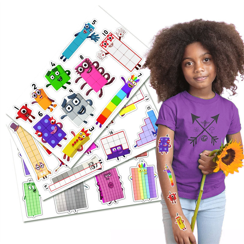 ❈ ❈ 1 / 3 Miếng Dán Numberblocks Phim Hoạt Hình Anime Đồ Chơi Trẻ Em NumberDIY ♛ ❈ ❈ ❈