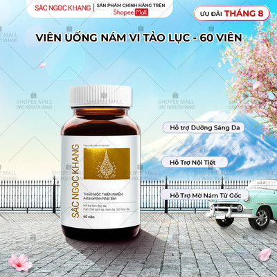 Viên uống đẹp da - cải thiện lão hóa - nám sạm tàn nhan Sắc Ngọc Khang Vi Tảo Lục [Hộp 60 Viên]