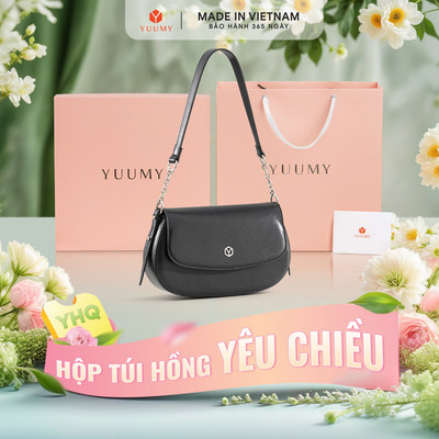 Bộ hộp quà YUUMY (Túi đeo vai nữ YUUMY YN340 + Hộp quà YHQ2 + Túi giấy YTG2 + Túi rút BVR3838 + Thiệp cảm ơn YBT1)