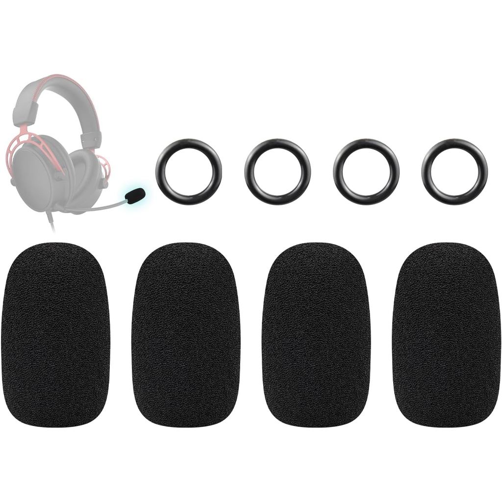 SOULWIT 4 Mic Cover cho Hyperx Cloud / Alpha / Chat / Core / Flight / Mini / Orbit / Revolver / Stin