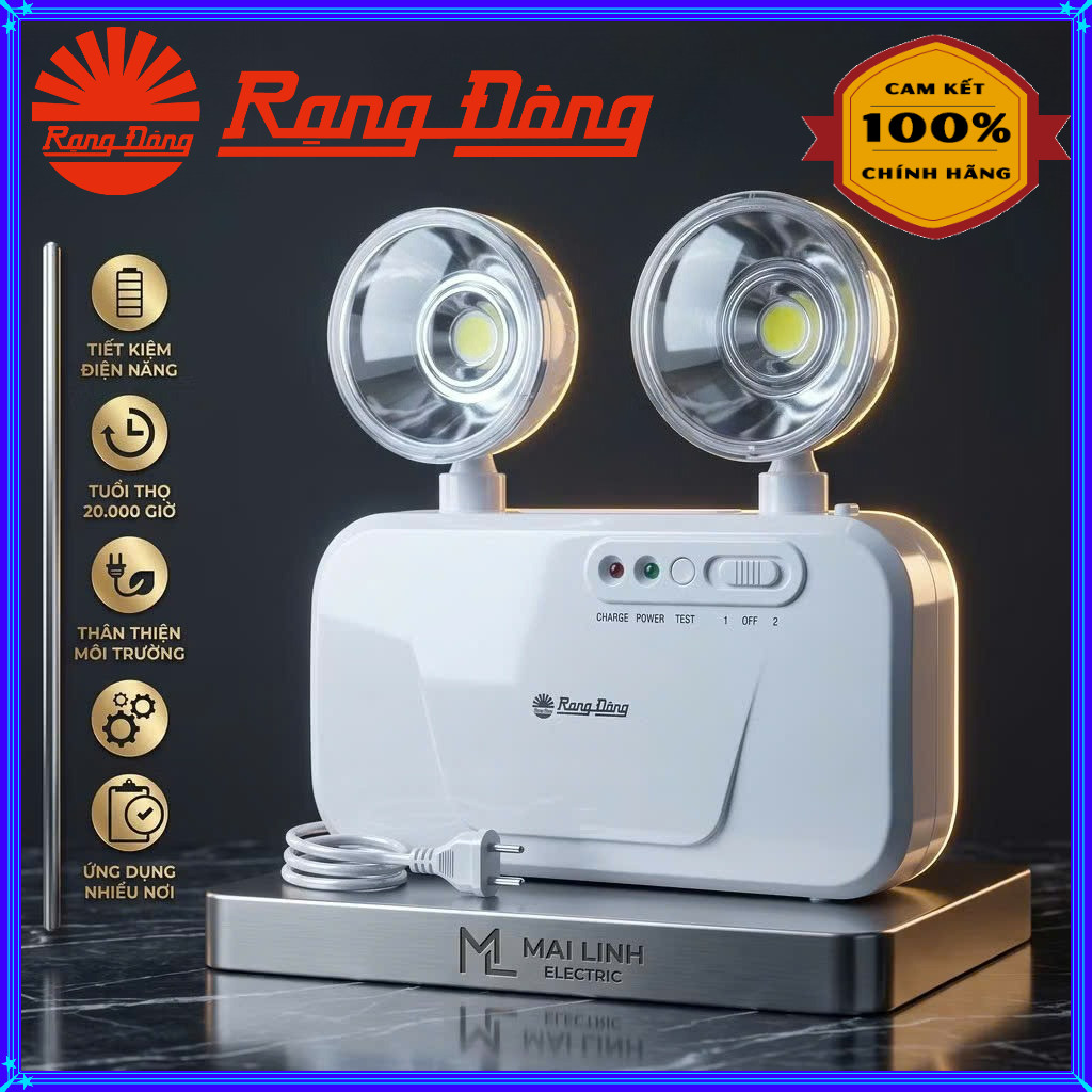 (Chính Hãng) Đèn LED chiếu sáng khẩn cấp 10W (Pin sạc lưu điện) -Tự động bật sáng khi mất điện  -KC0