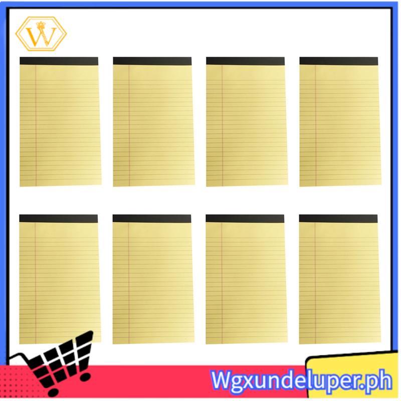 [W] Miếng đệm màu vàng 5X8, 8 gói Miếng ghi chú nhỏ 5X8 Tấm ghi nhớ đục lỗ do đại học cai trị để làm
