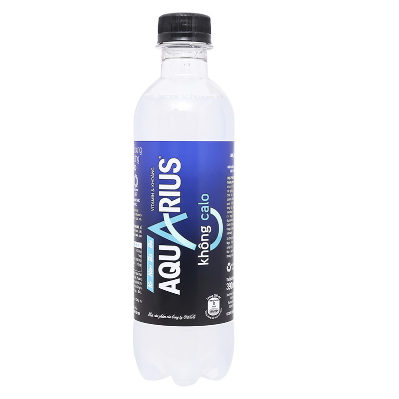 Nước uống thể thao Aquarius không calo chai 390ml - 01244