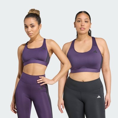 adidas Gym & Training PrimeLiftReact Train Medium Support 3-stripes Bra Women Purple JY2120