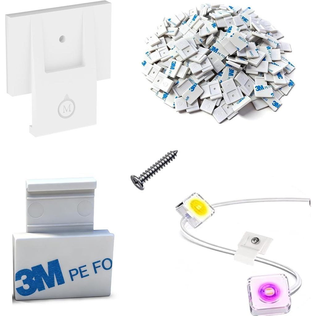 150 Gói Kẹp Đèn Cho Đèn Ngoài Trời Thường Trực Govee, Kẹp Vít Đèn Tương Thích Với Govee H705A H705B 