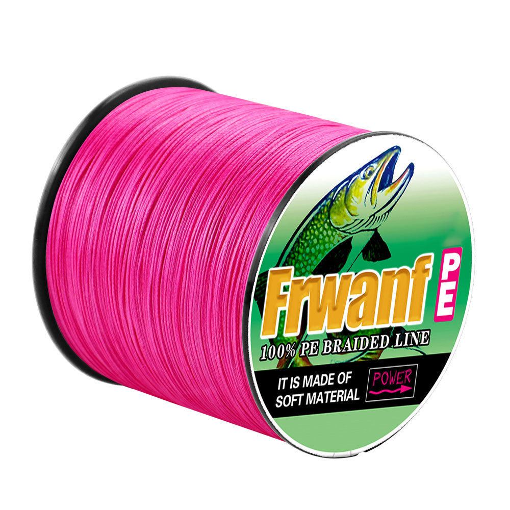 Dây câu bện PE 4 sợi FRWANF 1000m, chống mài mòn, Dây câu nổi 100% PE