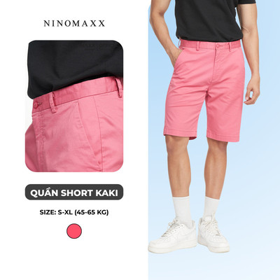 [CÒN HỒNG ĐẬM] Quần Short Nam Kaki Cotton Co Giãn Nhẹ NINOMAXX 2202014