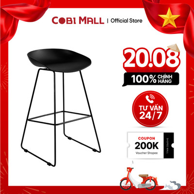 Ghế Bar Thấp Slack Khung Thép Chịu Lực Thiết Kế Hiện Đại - Cobi Home