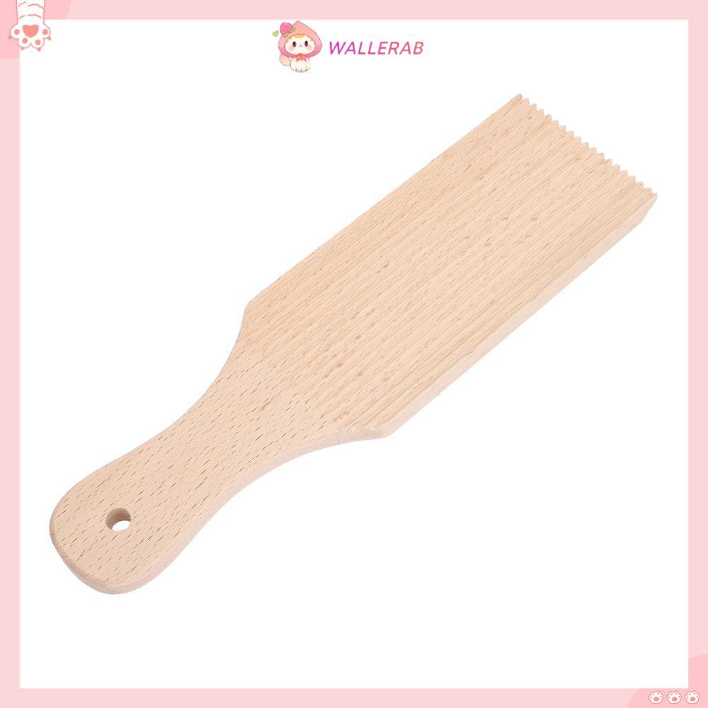 WALLERAB 3 CÁI Bảng Gnocchi, Dụng cụ làm hình mái chèo bằng gỗ sồi, Máy làm bánh Gnocchi bề mặt bền 