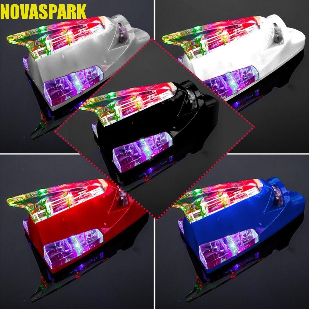 Đèn cảnh báo an toàn tự động NOVASPARK, Đèn LED cảnh báo chạy bằng gió hình vây cá mập, Đèn nhấp nhá