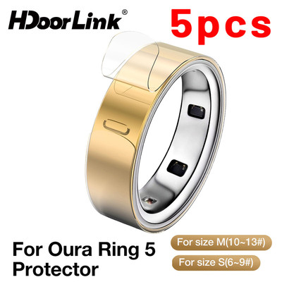HdoorLink 5 Chiếc Phim Bảo Vệ Trong Suốt Siêu Mỏng Cho Vòng Oura 5 Chống Trầy Xước Vòng Vô Hình Da Trong Suốt Vòng Thông Minh Phim