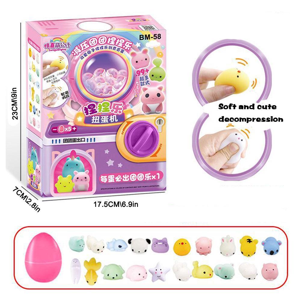 Trẻ Em Mini Gashapon Máy Mini Pinch Vui Nhộn Giải Nén Thể Loại Vui Nhộn Hoạt Hình Pinch Doll L9