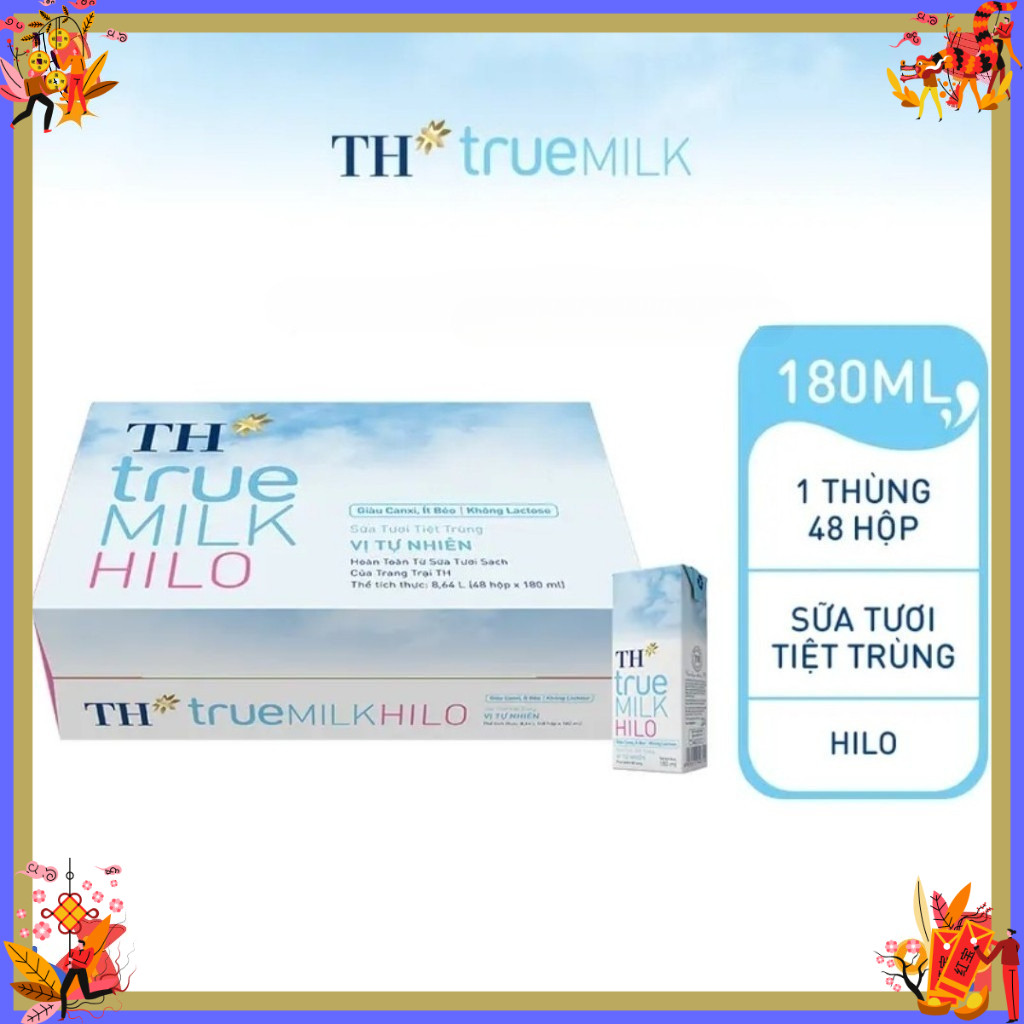 Thùng 48 Hộp Sữa Tươi TH True Milk Hilo 180ml ( NPP HẠNH TÌNH 68 )