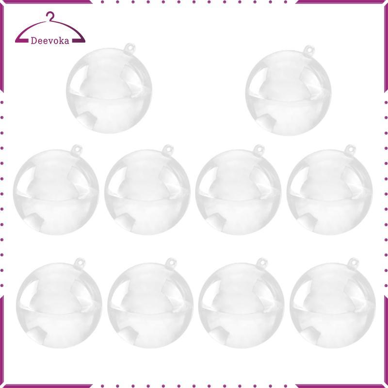 10 Chiếc Nhựa Tròn Bóng Giáng Sinh Bauble Trang Trí Quà Tặng Hàng Thủ Công 40mm