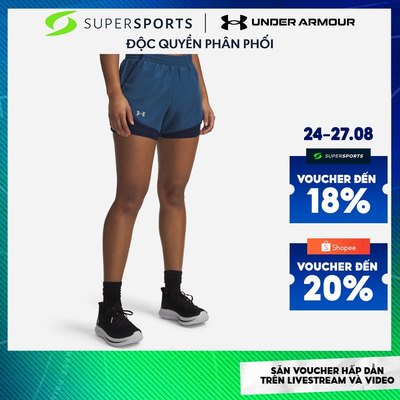 Quần Ngắn Thể Thao Nữ Under Armour Fly By 2-In-1 - 1382440-498 ADS10 LS400