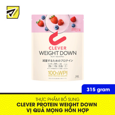 Thực Phẩm Bổ Sung CLEVER Protein Weight Down Vị Quả Mọng Hỗn Hợp 315G