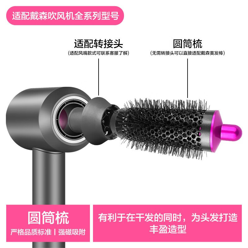 Thích hợp cho máy sấy tóc dyson dyson Lược hình trụ Vòi phun HD16 / HD15 / 08 / 03 Máy sấy tóc Phụ k