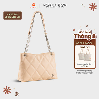 Túi Yuumy (Thời trang nữ chần bông quả trám size 28 - Túi đeo chéo da Seasand YN280) Bagsmart