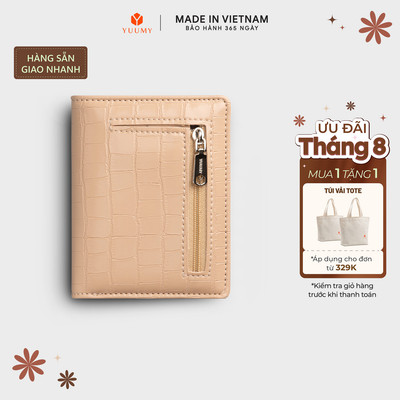 Ví Yuumy (Thời trang nữ xinh xắn kéo khóa cách điệu - Ví da Seasand YV97) Bagsmart