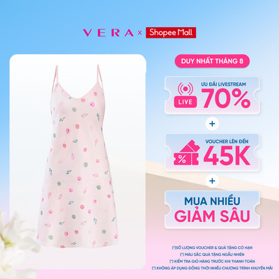 [NEW ARRIVAL] Đầm ngắn nữ Vera satin in hai dây - V0803