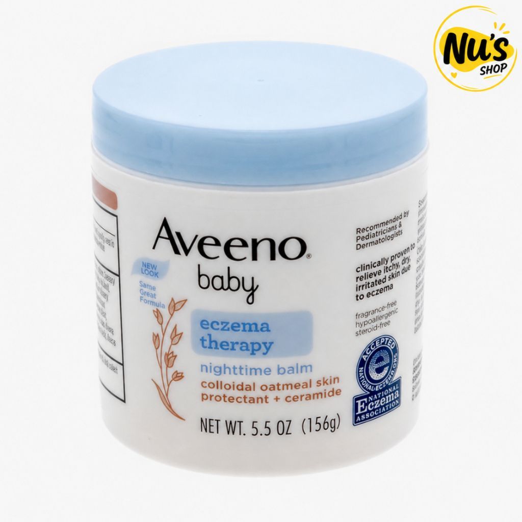 Kem dưỡng ẩm ban đêm Aveeno Baby Eczema Therapy 156g cho bé, bảo vệ và chăm sóc làn da nhạy cảm.